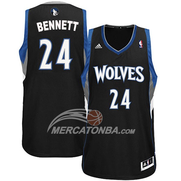 Maglia NBA Bennett Minnesota Timberwolves Negro